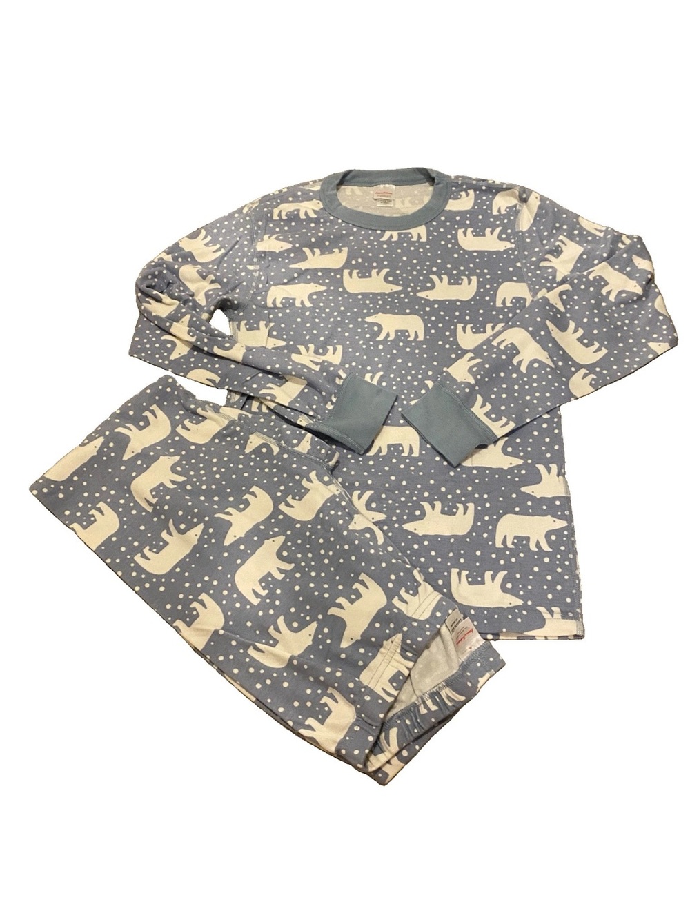Hanna Andersson Blue and White Polar Bear Pajama Set